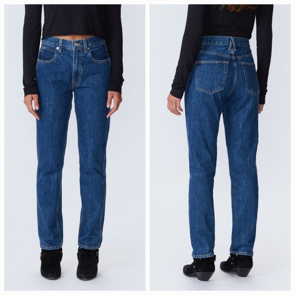 SLVRLAKE Virginia Slim High Rise Cigarette Jeans in Claremont Wash size 30 - Picture 1 of 16
